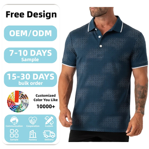 Polo de Golf Técnico UPF 50+ con Efecto Refrigerante, Antiolor, Transpirable y de Alto Rendimiento para Hombre, para el Campo de Verano - Product Image 1