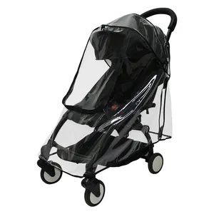 מפעל מחיר פלסטיק ברור Eva חומר Pram אוניברסלי Waterproof גשם מגן מעיל גשם עגלת תינוק כיסוי גשם