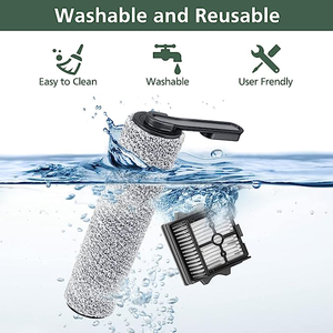 Pour <span class=keywords><strong>Tineco</strong></span> <span class=keywords><strong>Floor</strong></span> <span class=keywords><strong>ONE</strong></span> <span class=keywords><strong>S5</strong></span> Combo ensemble d'aspirateur sec et humide sans fil rouleau de brosse de remplacement et accessoires de filtre HEPA pour aspirateur - Product Image 5