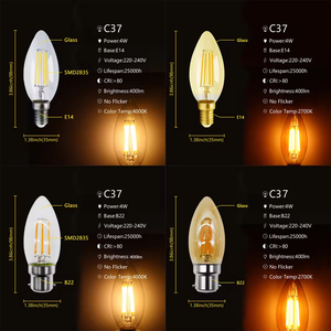 Tốt nhất bán cổ điển E14 cơ sở 4W 6W 8W C35 <span class=keywords><strong>LED</strong></span> bóng đèn dây tóc cho kỳ nghỉ trang trí - Product Image 6
