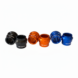 Yamaha YZF 250 07-13 adattatore ruota anteriore rosso cromo 15mm in lega distanziali forgiati in alluminio resistente - Product Image 1