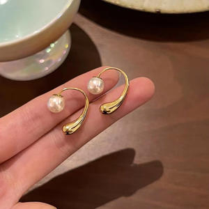 S925 Silver DIY Pearl Accessories Fashionable Silver <b>Ear</b> Buckle with 6-8mm Beads Empty Stand for Nail <b>Ear</b> <b>Cuff</b> <b>Earrings</b> 22267 - Product Image 1