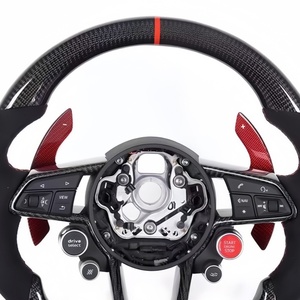 Volant en fibre de carbone pour <span class=keywords><strong>Audi</strong></span> B9 A4l A5 A3 A4 S5 A6L A8 Q8 SQ8 S3 S4 RS3 RS5 RS7 RS6 Volant de style sport - Product Image 5