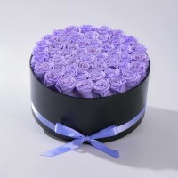 Hfloral Valentijnsgeschenken Eeuwige Lang Houdende Rozen Echte Bloemen Natuurlijk Ge conserveerde Rozen Bloemen en Planten 50 Rozen in Doos