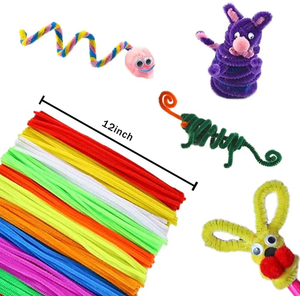 Bambini fatti a mano creativa di natale pompon tubo cleaner occhi cera bastoni di legno ragazze bambini fai da te arte del mestiere kit