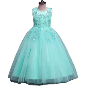 Teenagers Gowns Flower Toddlers Wear Children Frock Design for Baby Girl Designer Kids Clothing 10 Years Girl Dresses