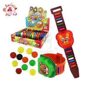 Ute-Reloj de juguete con dibujos de animales, accesorio de pulsera con abalorios de chocolate en el interior
