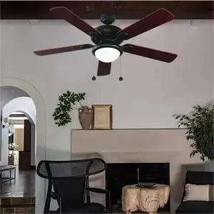 Supplier Low Price Decorative Ac Inverter E27 Pull Chain Switch Chandelier Fan Ceiling Fan Light For Living Room