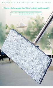 Vente flash : Serpillère plate avec seau, manche en acier inoxydable, essorage à sec amovible, serpillère magique, nettoyage à plat, serpillère mains libres - Product Image 5