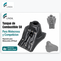 Nouveau réservoir de carburant pour moto LINDA S8 7L HDPE pour motocross enduro tout-terrain avec certification EPA/ CARB/ErP