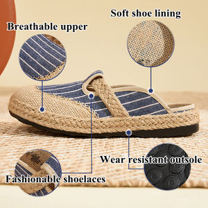 Sandalias planas informales de tendencia de verano a la moda para <span class=keywords><strong>mujer</strong></span>, zapatos de estilo para caminar con patrón de cuadrícula para <span class=keywords><strong>mujer</strong></span>, zapatos clásicos - Product Image 4