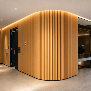 Panneaux acoustiques en feutre <span class=keywords><strong>noir</strong></span> pour animaux de compagnie, lattes en bois, panneaux acoustiques pour studio d'enregistrement, salle de cinéma, système de revêtement mural - Product Image 5