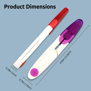 Ciseaux à point de croix en gros, petits, transparents, pour couper le fil, de sécurité, en plastique en forme de U, à ressort, pour la couture domestique et la coupe de fil. - Product Image 2