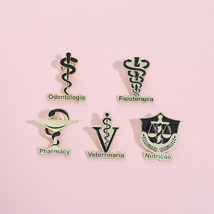Pin de Esmalte Símbolo de Caduceo de Serpiente para Odontología Fisioterapia Veterinaria y Farmacia, Broche de Insignia de Salud Médica, Regalo para Doctor y Enfermera - Product Image 1