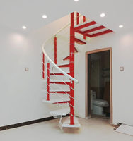 Escalier en colimaçon à poutre droite, gain de place pour petite maison, moderne, classique, durable, personnalisable