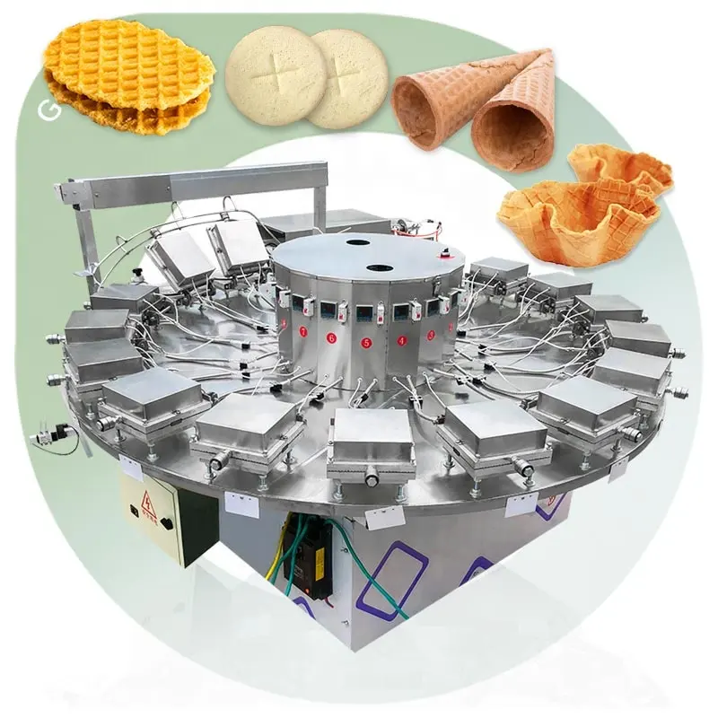 Chinês Comércio Chocolate Wafer Folha Vara Linha Pequeno Egg Roll Maker Milho Fazer Cone Concha De Enchimento Máquina para Biscoitos