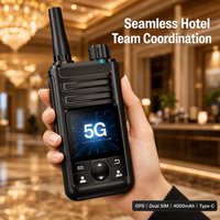 Talkie-walkie professionnel 5G LTE réseau public GPS longue portée avec prévisions météo, double SIM, batterie 4000 mAh pour les activités extérieures