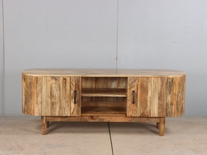 Export Quality Solid Wood <b>TV</b> <b>Stand</b> Media Console with Storage Cabinets Display Shelves and Durable Construction for Residential - Product Image 1