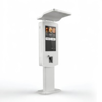 Kiosque de commande extérieur intelligent pour restaurant de restauration rapide, terminal étanche IP65 avec imprimante de reçus 80 mm, POS