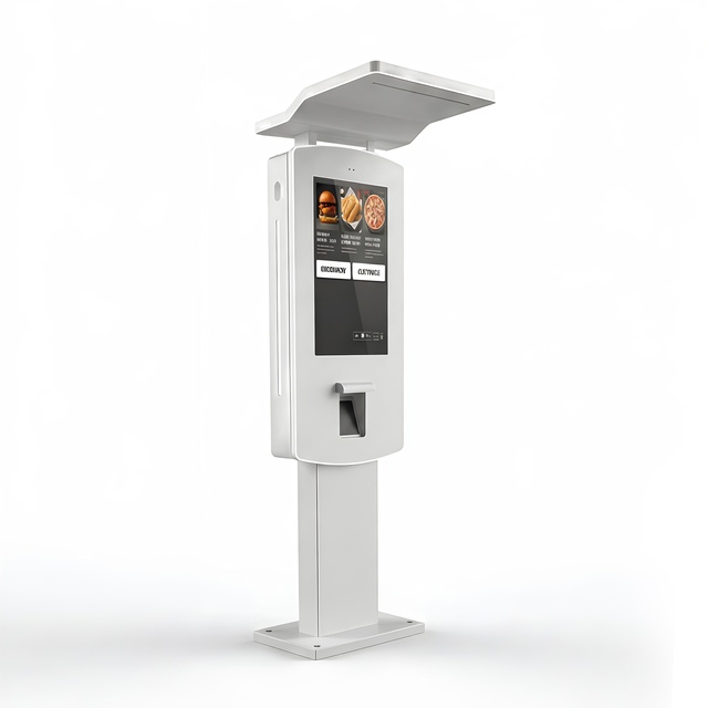 Smart Drive-thru Outdoor Ordering Kiosk for Fast Food Restaurant IP65 Waterproof Terminal with 80mm Receipt Printer POS