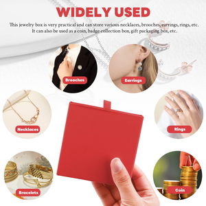 High-End Square Satin Ribbon Flip Necklace Ring Jewelry <b>Box</b> for <b>Earring</b> Gift Packaging - Product Image 5