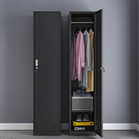 Armoire en acier vente en gros Armoire de rangement pour vêtements à une porte avec serrure et 1 étagère réglable