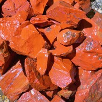 Pierre brute de jaspe rouge d'Afrique du Sud naturelle, pierre de sang, pièce d'exposition pour la maison, pierre rare, matière première brute