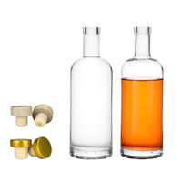Botol Kaca Kustom Edisi Terbatas Untuk Minuman Keras, Wadah Alkohol Kosong Mewah, Kemasan Merek Premium Edisi Khusus