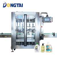 Machine de remplissage automatique de pots de cosmétiques (savon liquide et crème) à deux têtes de suivi avec moteur