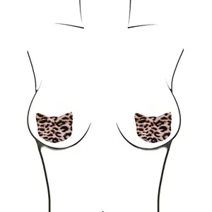 性感女性可重复使用硅胶乳房贴纸自粘乳头盖豹纹胸部胶带