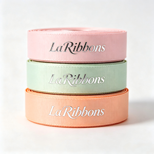 High Density Polyester Grosgrain <b>Ribbon</b> With Custom Brand Print For Gift Box Decoration - Product Image 4