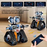 Mainan Robot Anak Usia 8-14 Tahun Dikendalikan dengan Aplikasi Remote 1:8 Set Robotika Edukasi STEM Mainan Elektronik Plastik ABS Kreatif Hadiah Ulang Tahun