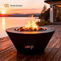 Brasero à gaz en métal pour l'extérieur et l'intérieur, pour jardin et maison, finition rouillée naturelle, écologique