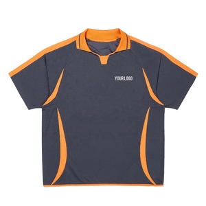 เสื้อโปโลพิมพ์ลายแบบถ่ายโอนความร้อนปรับแต่งได้สำหรับผู้ชาย สไตล์เรโทร พรีเมียม สีตัดกัน แขนสั้น สำหรับผู้ใหญ่ ออกกำลังกายได้ - Product Image 1