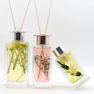 Kualitas Tinggi Parfum Aroma Diffuser Kaca Kosong 100 Ml 150 Ml 200 Ml Reed Diffuser Botol