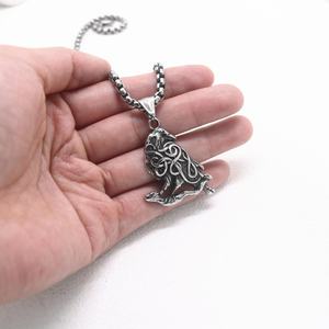 Collar con Colgante de Acero de Titanio Estilo Gótico Personalizado, Joyería Retro con Colgante de Cuervo, Venta al por Mayor, Joyería para Hombre - Product Image 2