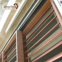 Exterior corredera de marco de aluminio compuesto de plástico de PVC de madera Ventana de persiana