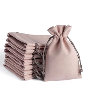 Benutzer definiertes Logo Hochwertige Luxus-Mikrofaser-Samts chmuck beutel Flanell zum Verpacken von Halsketten schmuck