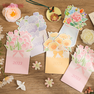 Calendrier de bureau bricolage fleur créatif découpé au Laser avec ornements de bureau à Base en bois 439 - Product Image 3