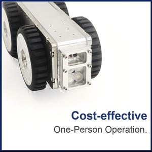 WIFI <b>Mini</b> Pipe Inspection <b>Robot</b> - DN100-DN500 CCTV Crawler Camera, APP Monitoring, Meter Counter, IP68 Waterproof, 200M Cable - Product Image 5