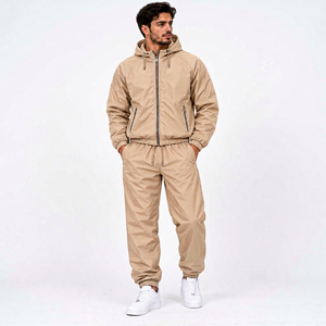 Custom Windbreaker Zip-up Hoodie Nylon Tracksuit Jacket Jogger Set Sweatpants <b>Wind</b> <b>Breaker</b> Jacket Tracksuits for Men - Product Image 1