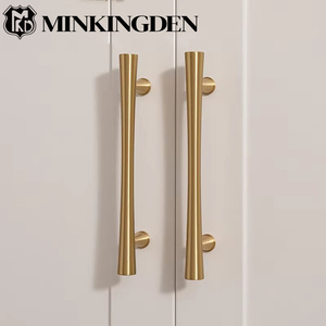 Poignée carrée en laiton massif, moderne, pour armoire de cuisine, commode, tiroir, bouton de meuble de chambre, quincaillerie en cuivre pur - Product Image 6