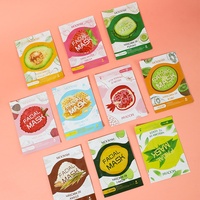 Masque Visage Hydratant Beauté aux Fruits, Masque Facial en Feuille de Collagène Cosmétiques Coréens, Soin Nourrissant pour la Peau