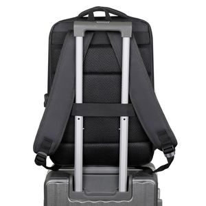 Sac à dos pour ordinateur portable imperméable en PU antivol avec USB, grande capacité, pour affaires, école, antichoc, 15,6 pouces - Product Image 4