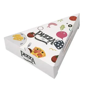 Eco Friendly Cookie Packaging Snack Boxes White Custom White Triangle Pizza Box With Logo