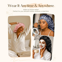 QINGYAN Bonnet de nuit en satin, personnalisable avec logo, ajustable, extra large, double couche, pour femmes aux tresses longues, vente en gros