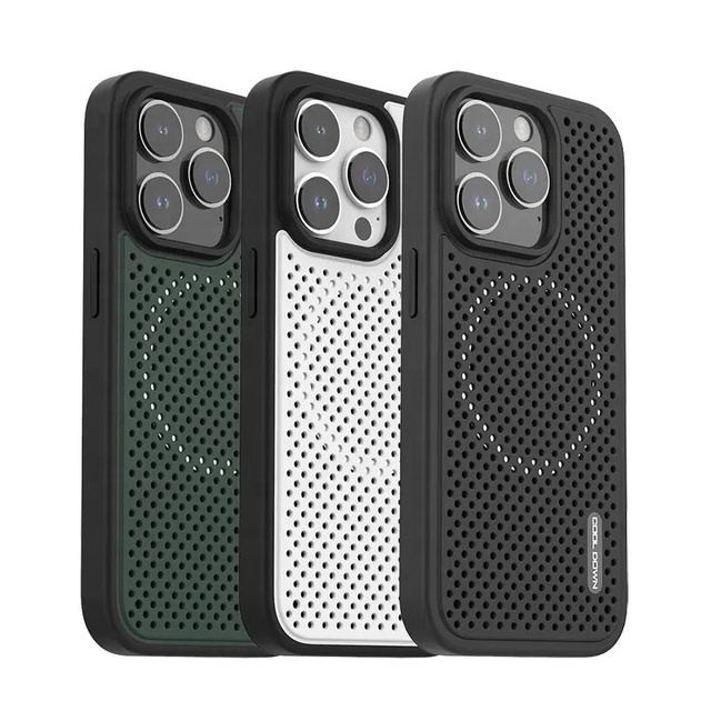 WOWCASE Heat Dissipation Silicone Phone Case for iPhone 13 14 15 Pro Max Cooling Graphene Magnetic Custom Phone Case