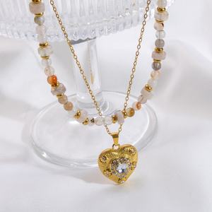 Fashionable 18K Gold Heart-Shape <b>Titanium</b> Steel Link <b>Chain</b> for Women Non-Fading High-End Jewelry - Product Image 4