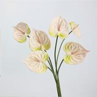 W-A0304 Vente en gros usine Fleur d'Anthurium artificielle en PU à toucher réel imprimée en 3D, plante en plastique pour décoration de mariage
