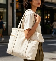 Sac fourre-tout et bandoulière pour femme en nylon imperméable couleur unie, avec fermeture éclair, broderie de lettres, chaînes, grand format, écologique